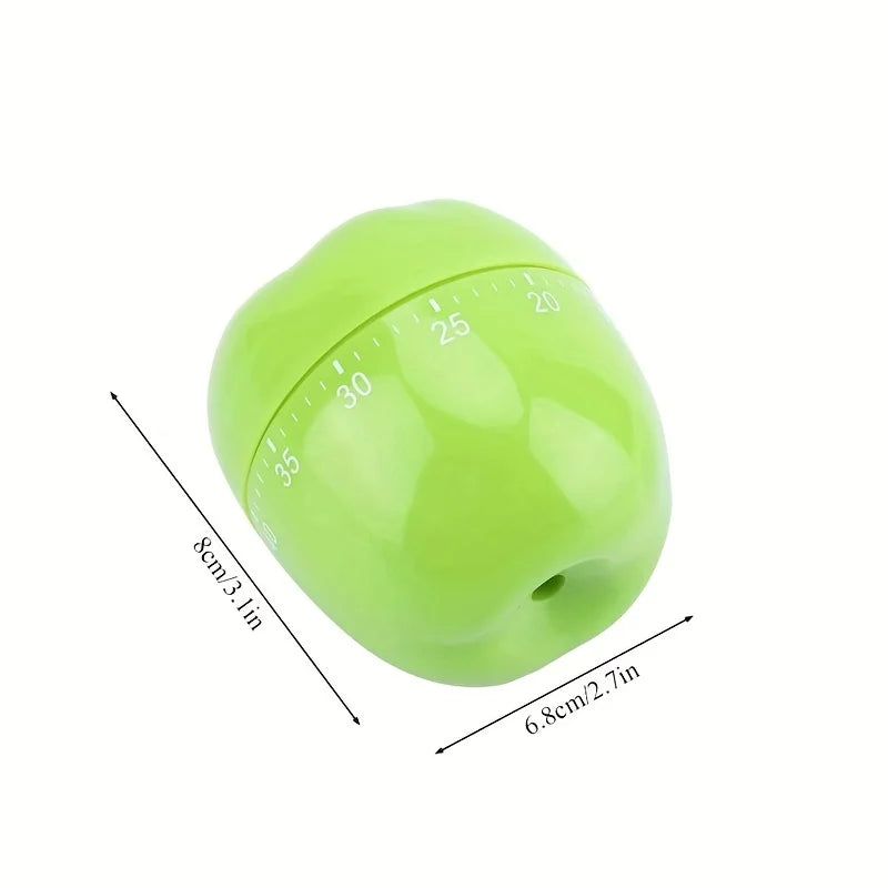 Mechanical Kitchen Timer, No Battery, Retro Countdown with Red Hands, Durable ABS, Compact for Cooking, Boiling, Kitchen