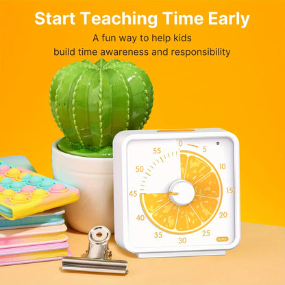 60-Minute Visual Timer for Kids, Countdown Timer for Classroom & Kitchen, Desk Timer for Study, Time Management Tool