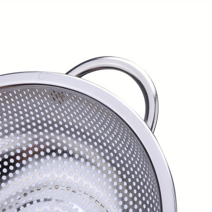 Stainless steel kitchen filter basket, durable & easy-to-clean colander for fruits, veggies, rice, & draining cutlery