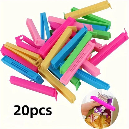 Heavy Duty Plastic Food Clips, Non-Slip Grip, Multi-Color, for Bread, Chips, Pastries, Eco-Friendly Reusable Kitchen Storage