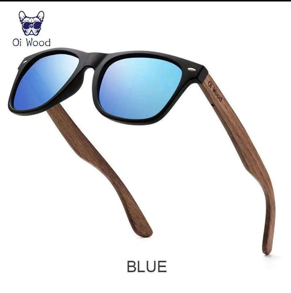 Natural Wooden Classic Sunglasses Polarized Mirrored UV400