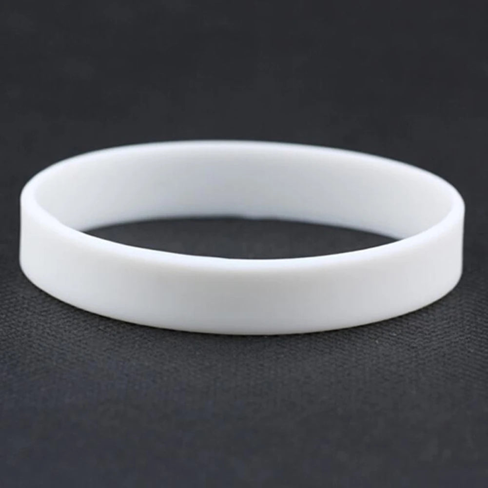 Casual Sports Silicone Rubber Elasticity Wristband Cuff Bracelet Wrist Band