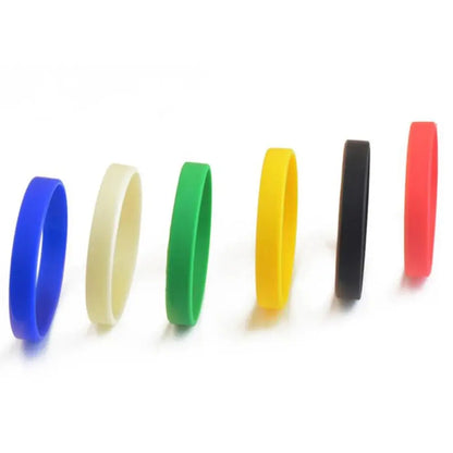 Casual Sports Silicone Rubber Elasticity Wristband Cuff Bracelet Wrist Band