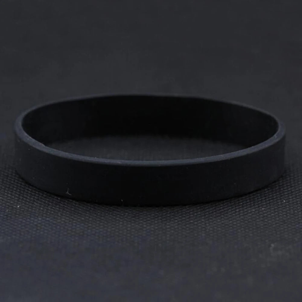 Casual Sports Silicone Rubber Elasticity Wristband Cuff Bracelet Wrist Band
