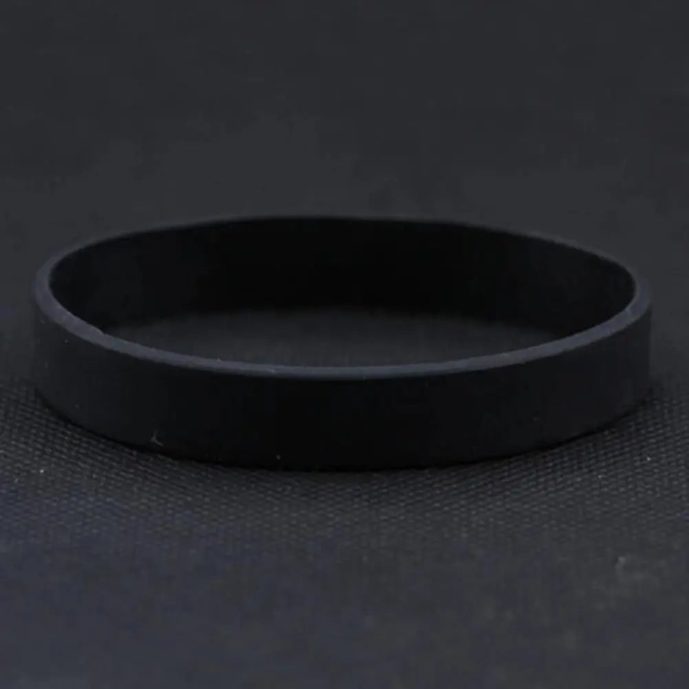 Casual Sports Silicone Rubber Elasticity Wristband Cuff Bracelet Wrist Band