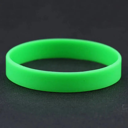 Casual Sports Silicone Rubber Elasticity Wristband Cuff Bracelet Wrist Band