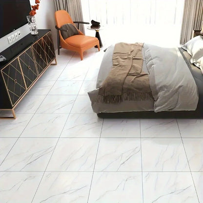 30PCS Peel - off Thickened Floor Stickers: Imitation Marble for Furniture Decoration