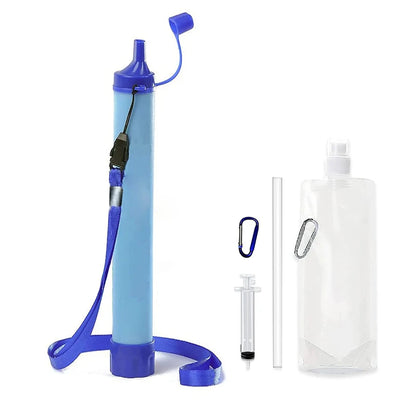1pcs Outdoor Water Filter, Personal Straw Water Filtration System, Emergency Survival Water Purifier For Camping Hiking Climbing