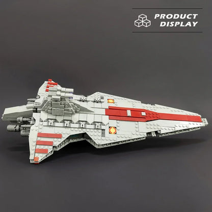 Planet War Interstellar Spaceship Combat Building Blocks Classic Movie Model Assembly Set Desktop 960PCS Puzzle Toy Gift For Kid