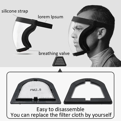 Protection Mask Splashproof Transparent Facial Protector Face Mask Protective Outdoor Safety Mask Head Cover Work Protection