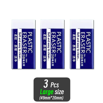 1/10/30pcs 2B Eraser Clean and Mess Free Student Exam Office Sketch Soft Eraser for Correction Supplies Pencil Rubber