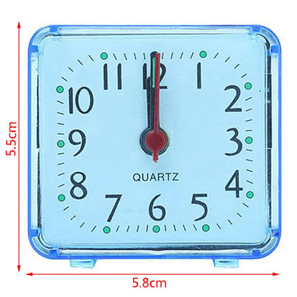 Bedside Student Alarm Clock Analog Alarm Square Crystal  Candy Color Desktop Decor Clock Bedroom Electronic Alarm Clock