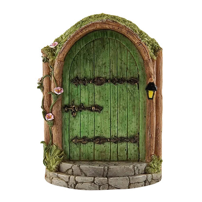 Miniature Fairy Door Wooden Elf Door Ornament Creative Dollhouse Fairy Door for Trees Garden Decor