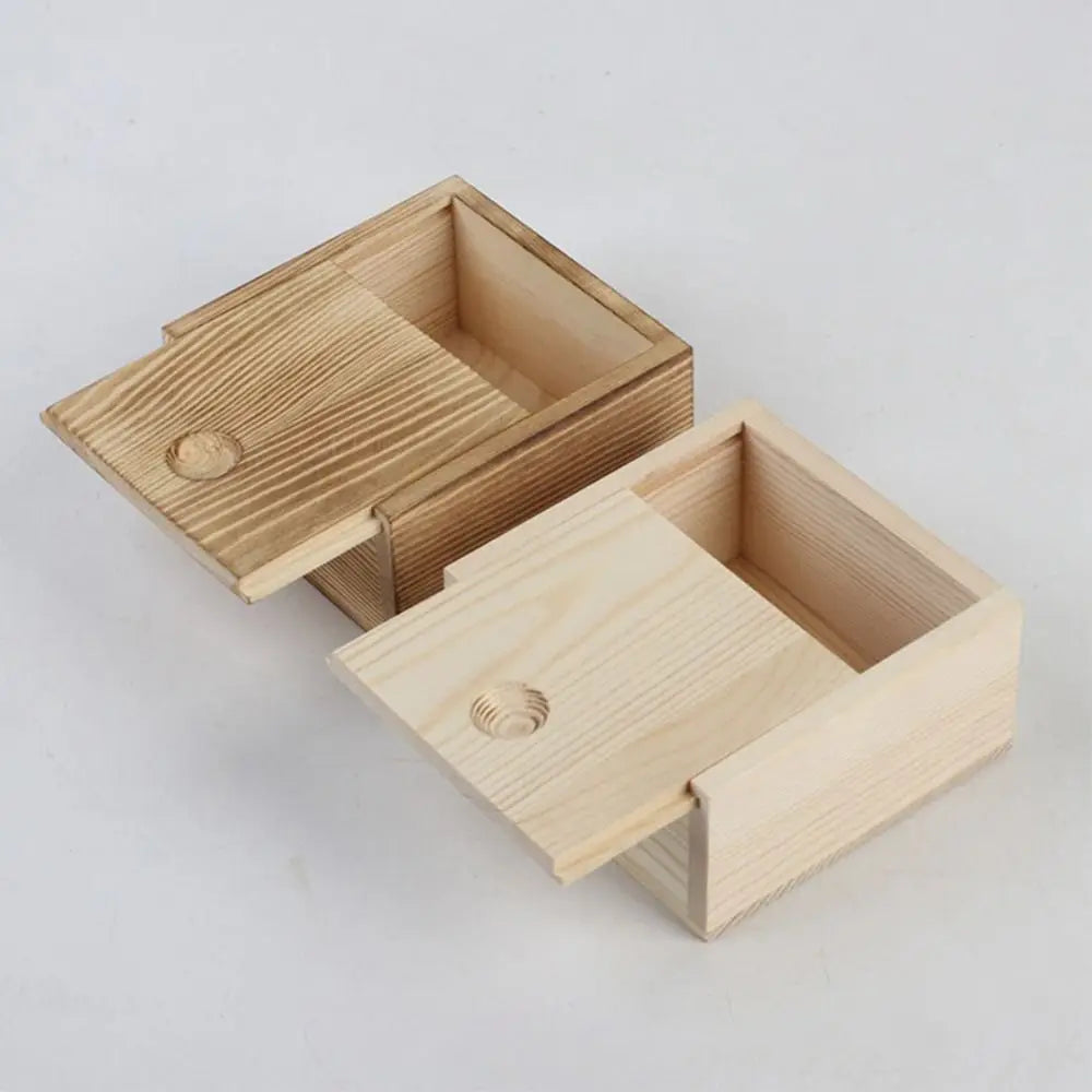 Jewelry Case With Slide Top for Jewelry Organizer Container Wooden Box Storage Box