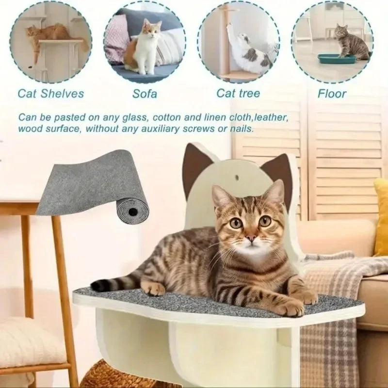 Trimmable Self-Adhesive Carpet Cats Scratch Board Wall Anti-Scratch Sofa Diy Cats Scratch Board Sofa Protection Paws Sharpen