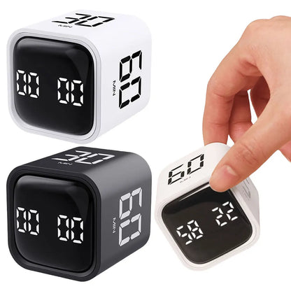 Productivity Cube Timer 5/10/30/60 Minutes and Custom Countdown Mini Digital Timer Countdown Timer for Tasks Work Study Kitchen