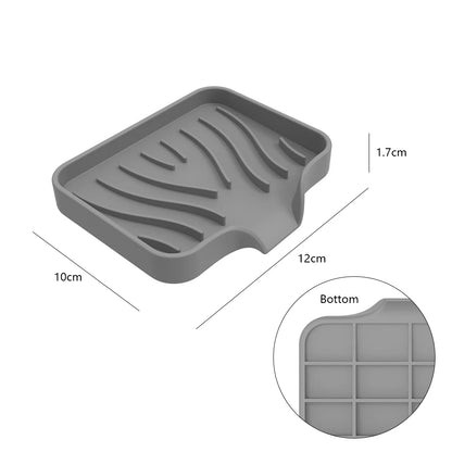 Silicone Drain Pad Countertop Protector Water Splash Catcher Mats Double-sided Faucet Splash Guard Tray Bathroom Kitchen Gadgets