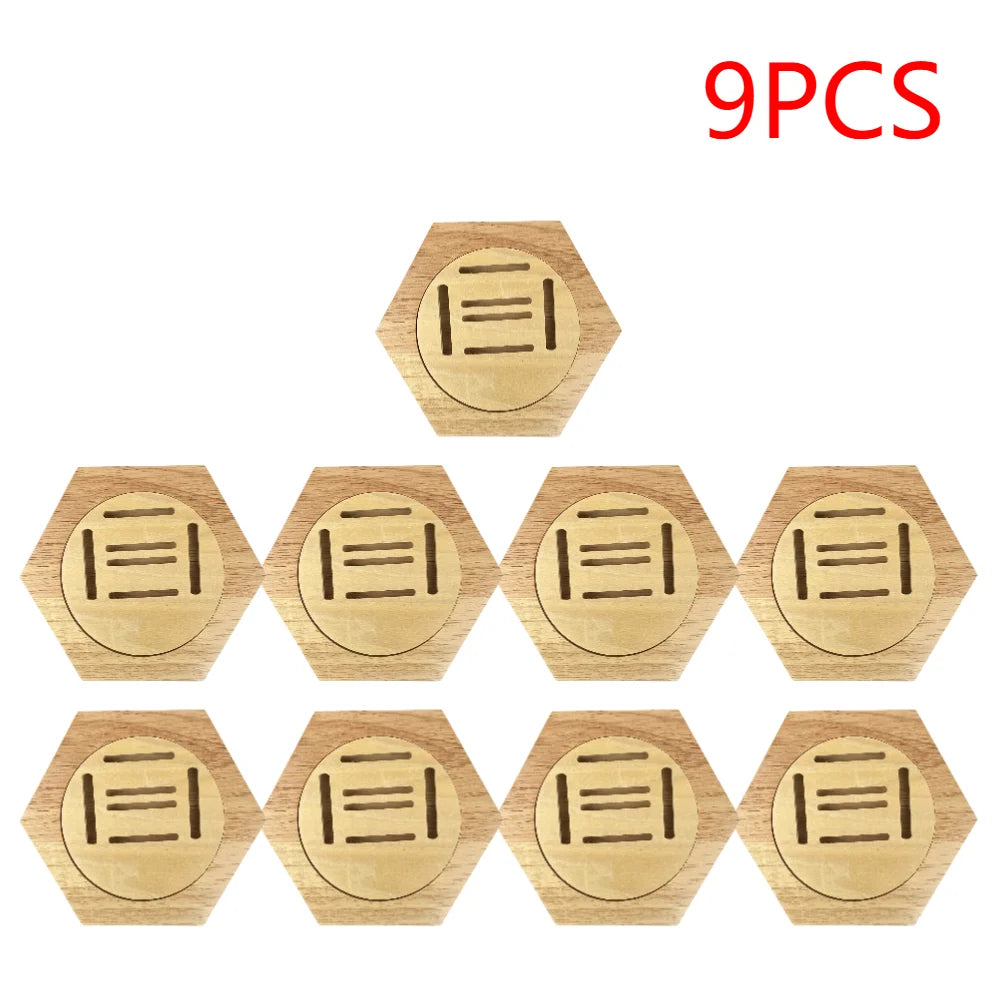 1-10Pcs Honeycomb Combination Stand Honor Marathons Medal Display Racks Hexagonal Wood Display Holder Board Hanger Wall Decor