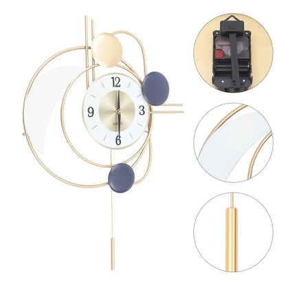 Inspired Modern Wall Clock for Living Room Home and Office Nordic Metal Hanging Clocks 3D Mute Design Art Decor Free Shipping