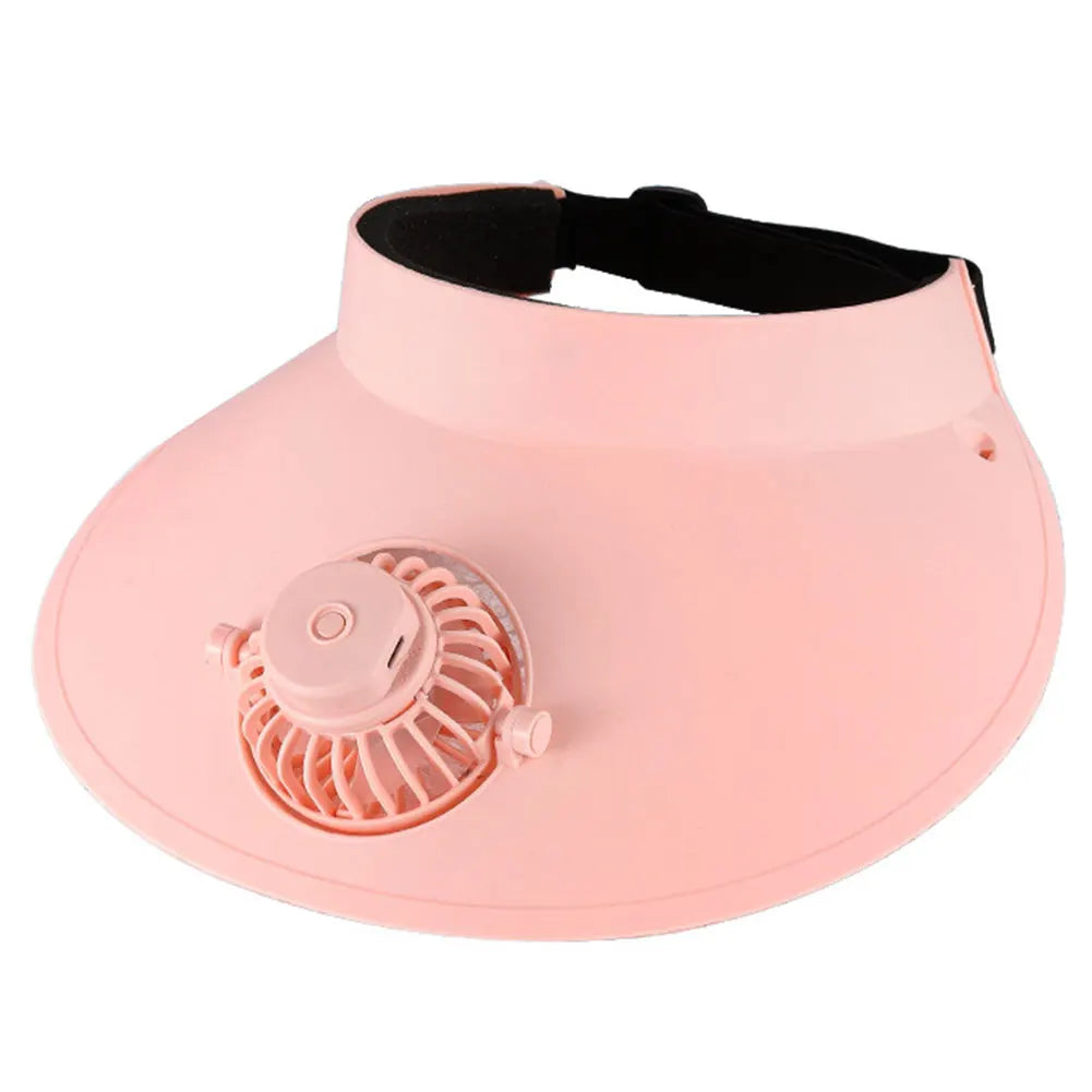 Empty Top Cap with Fan Three Temp Settings Breathable Cooling Fan Hat for Women for Sun Protection and Outdoor