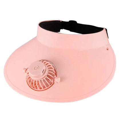 Empty Top Cap with Fan Three Temp Settings Breathable Cooling Fan Hat for Women for Sun Protection and Outdoor