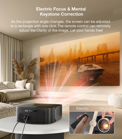 Blitzwolf V10 3" LCD Projector 120-Inch Screen 2.4G/5G Wireless Cast Screen