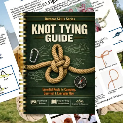 Outdoor Illustrated Survival Knot-tying Guide Step by Step Complete Knot Guide for Camping Hiking Daily Survival Home 40 Pages