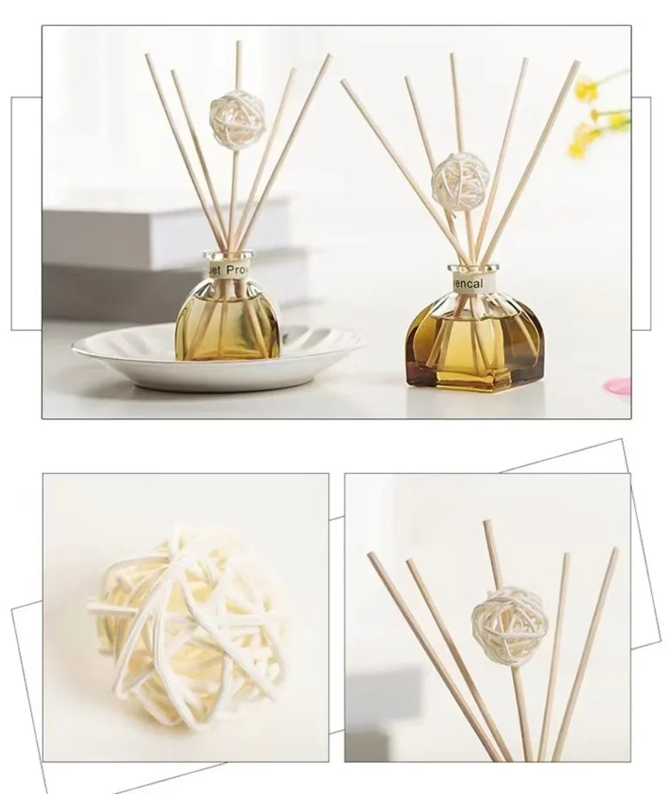 50ml Flameless Aromatherapy Essential Oil Vine Aromatherapy Ornament Expansion Liquid Bathroom deodorizer Home Decoration