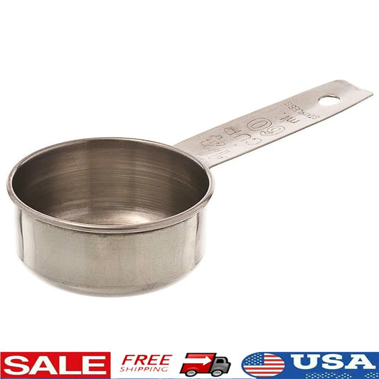 Stainless Steel Measuring Cup 1/4 Cup 2 Fluid Ounces Durable Kitchen Tool Baking Cooking Measuring Precision
