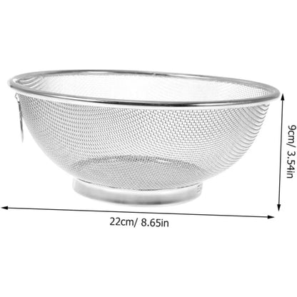 Stainless Steel Strainer Basket Vegetable and Fruit Drain Basket for Washing Rice Fine Mesh Design for Kitchen Use Compact and