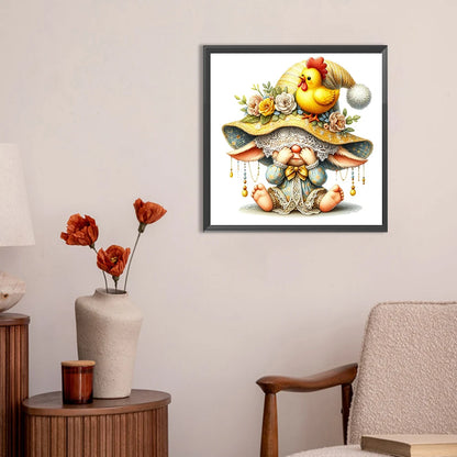 30*30CM 5D DIY Full Round Drill Diamond Painting Easter Gnome Egg Kit Home Decoration Art Craft Mosaic Painting
