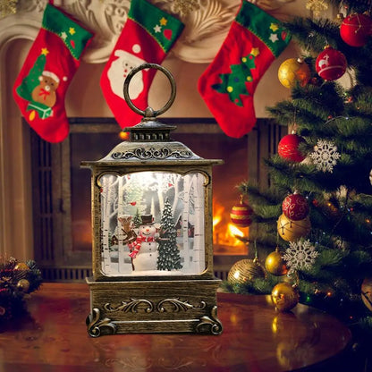 Christmas Wind Chime Snow Globe Music Box Snowflake Lantern Festive Holiday Decoration Gift Home Decoration Accessories