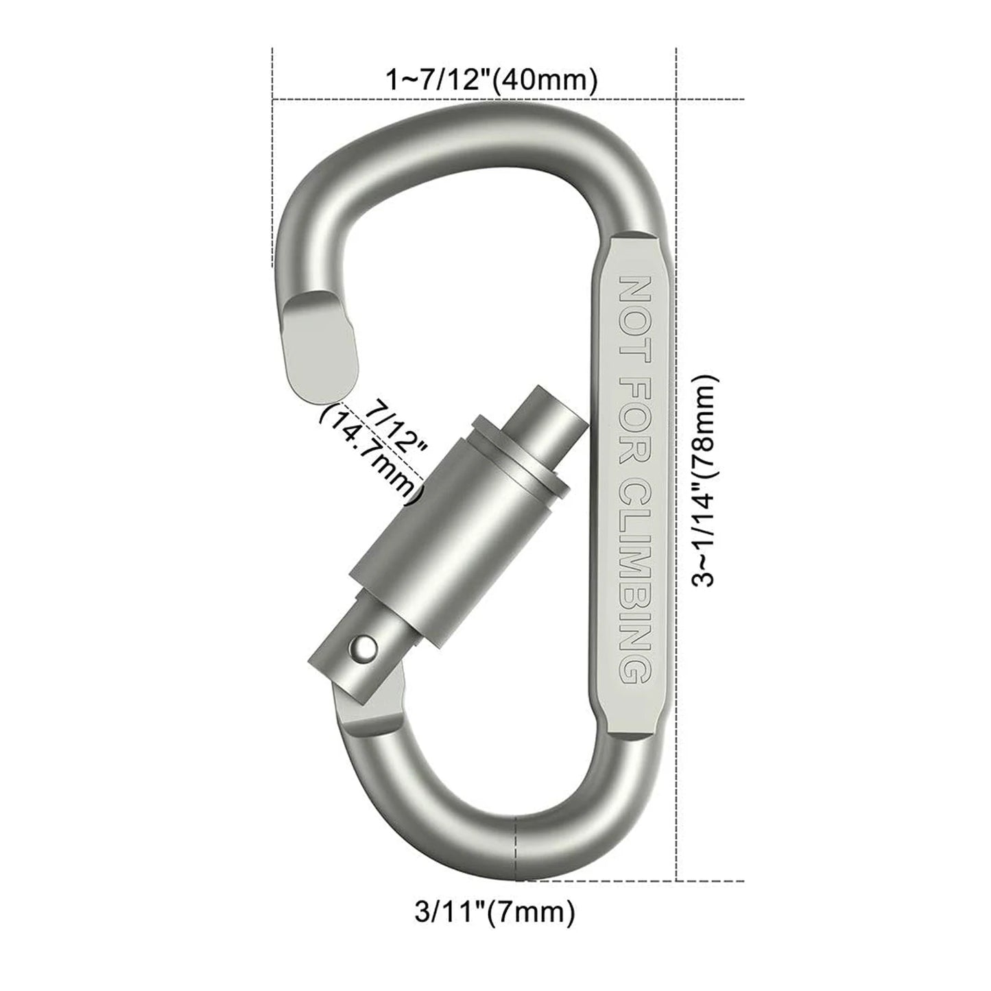 4-6PCS Carabiner Set For Key Camping EDC Outdoor Keychain Clip Alloy Aluminum Tactical Hook