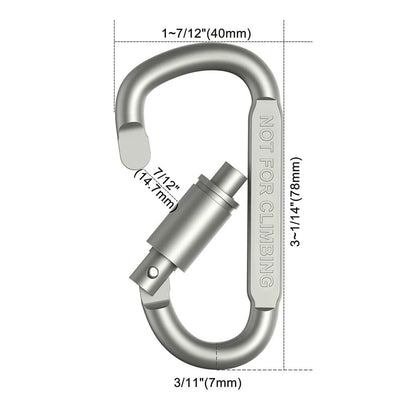 4-6PCS Carabiner Set For Key Camping EDC Outdoor Keychain Clip Alloy Aluminum Tactical Hook