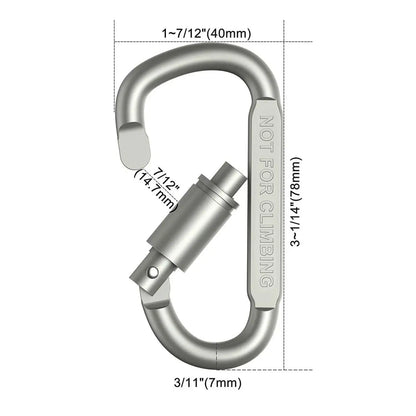 4-6PCS Carabiner Set For Key Camping EDC Outdoor Keychain Clip Alloy Aluminum Tactical Hook