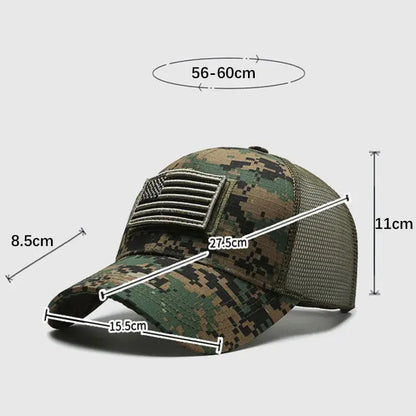 American Flag Camouflage Baseball Cap Breathable