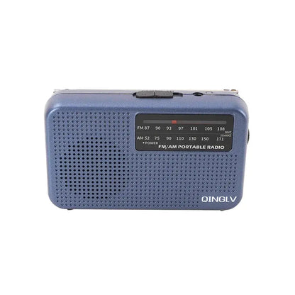 AM/FM portable radio with high sensitivity and high sound quality, uses durable No. 7 batteries, built-in high quality