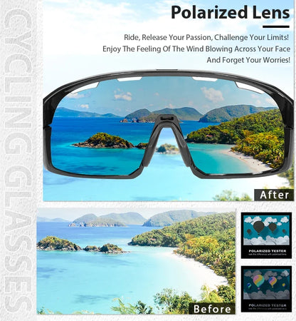 Polarized Cycling Sunglasses MTB Running Bicycle Sports