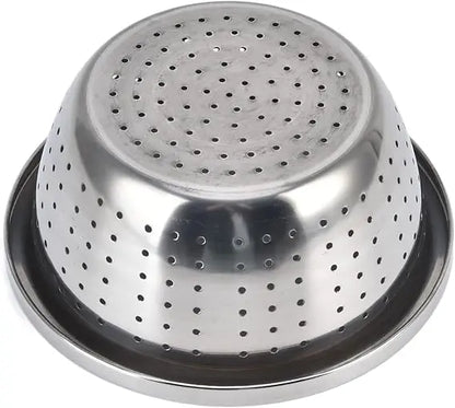 Vegetable Washing Basket, Drain Holes Stainless Steel Colander, Strainer Washing Basket for Drainage Basin, Rice Sieve and Stora