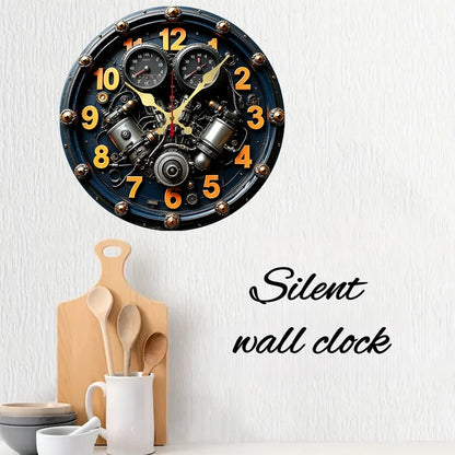 Modern Wall Art Clock 10" Diameter for Living Room Office Study Bedroom Home