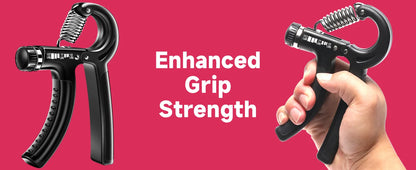 Adjustable Hand Gripper Kit (5-in-1) - Forearm & Finger Exercise, Stress Relief Ball, Portable Home Gym for Athletes