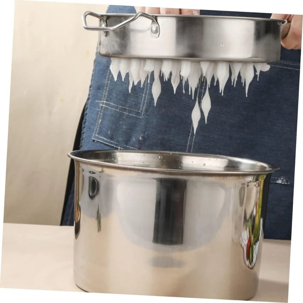 1set Stainless Steel Ladle Strainer Multi-function Kitchen Mesh Colander for Hot Pot Shrimp and Food Serving and Cooking Scoop f