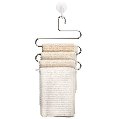 5 Layers Multi-functional Clothes Hangers Non-slip Pant Storage Rack Cloth Rack with Multiple Functions for Hanging and Storage