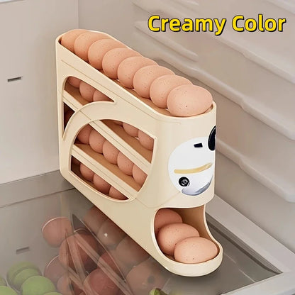 Automatic Gravity-fed Rolling Egg Dispenser Refrigerator Side Door Storage