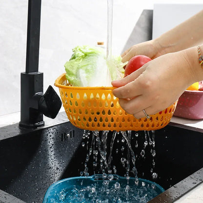 Reusable Kitchen Sink Vegetable drainer Fruit basket For fruit washing Plastic basin vegetable washing basin drain basket Basin