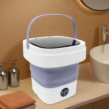 Mini Foldable Washing Machine 12L Capacity Pure Copper Motor 3 Washing Modes Easy To Move for Baby Clothes Underwear