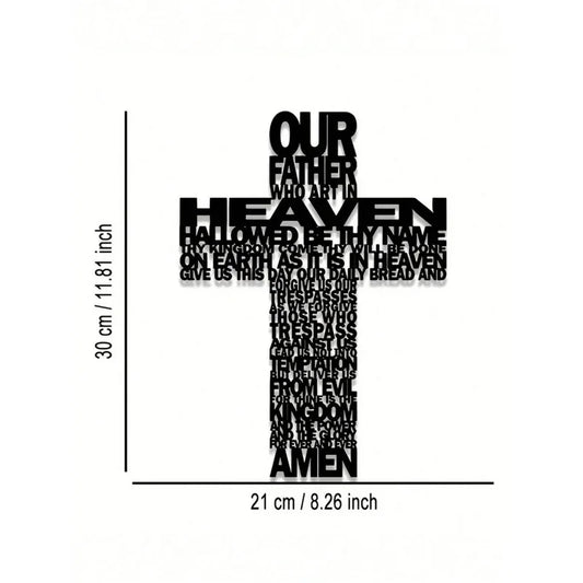 Inspirational Metal Cross Wall Art Home Decor 1PC
