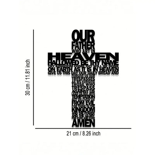 Inspirational Metal Cross Wall Art Home Decor 1PC