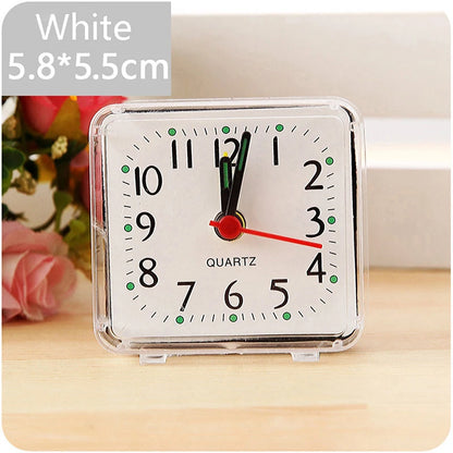 Bedside Student Alarm Clock Analog Alarm Square Crystal  Candy Color Desktop Decor Clock Bedroom Electronic Alarm Clock