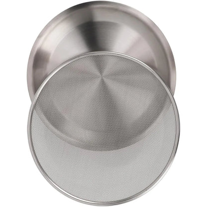 304 Stainless Steel Colander Bowl Set Large Capacity Versatile Stainless Steel Colander Bowl for Home Kitchen (Fine Mesh Disk, D